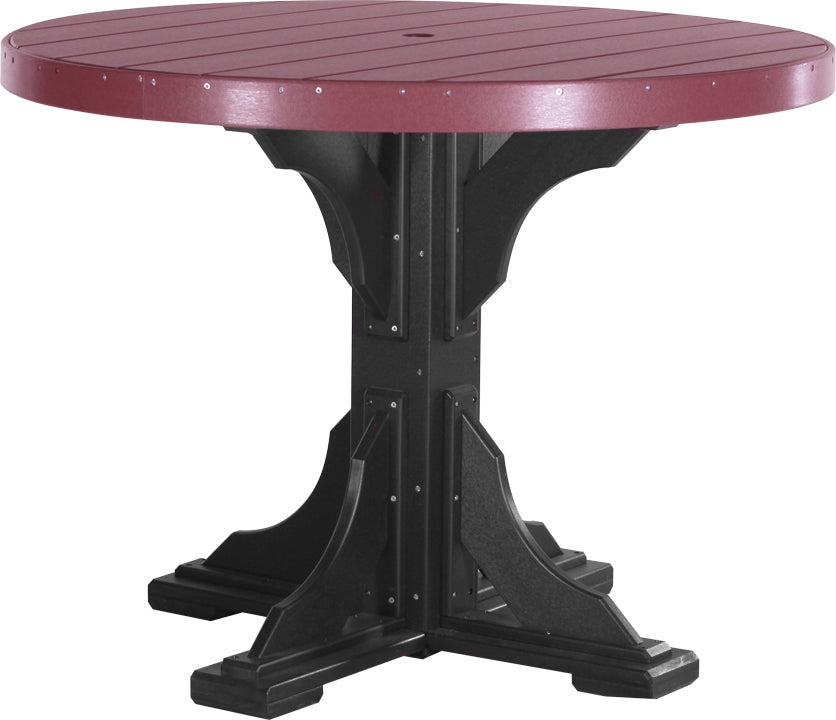 LuxCraft 4-Foot Round Dining Table Set - Perfect for Small Spaces, Kitchens & Outdoor Patios