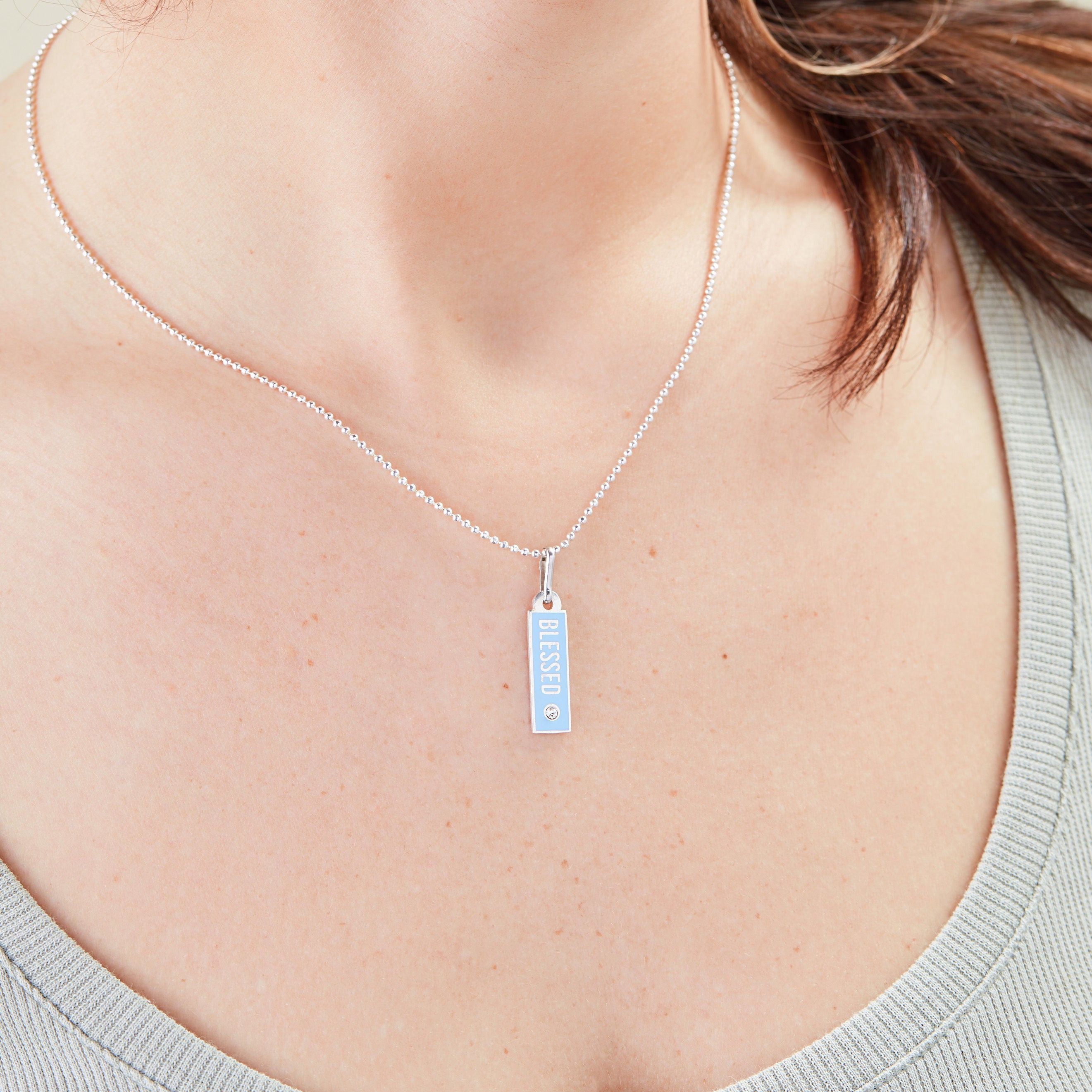Blessed Religious Tag Charm - Inspirational Jewelry for Necklaces, Bracelets & Keychains - Perfect for Gifts, Daily Wear & Spiritual Protection