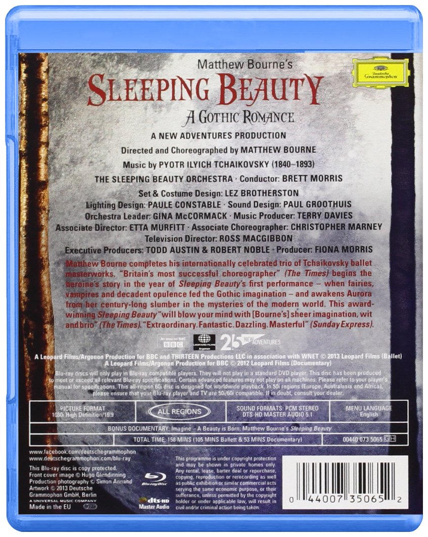 Sleeping Beauty - A Gothic Romance (Music By Tchaikovsky) [Blu-ray] | Classic Ballet Film, Fairy Tale Movie | Perfect for Family Movie Nights & Ballet Enthusiasts