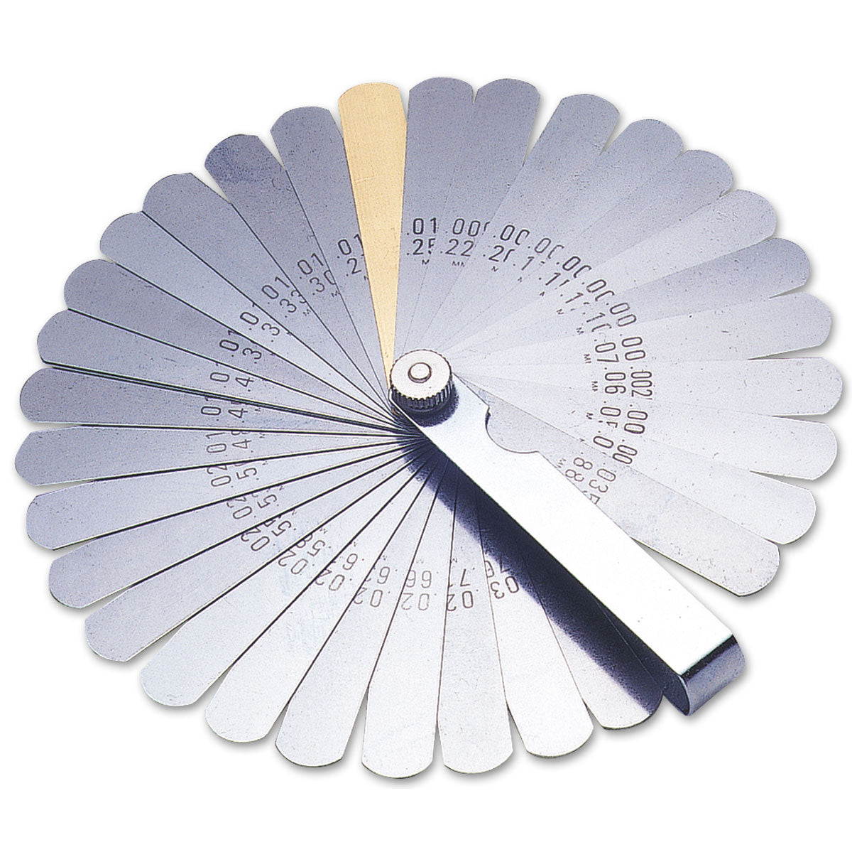 Precision Laser Deluxe 32 Blade Feeler Gauge Set for Automotive, Motorcycle & Engine Maintenance - Stainless Steel Thickness Measuring Tool Kit for Mechanics & DIY Projects