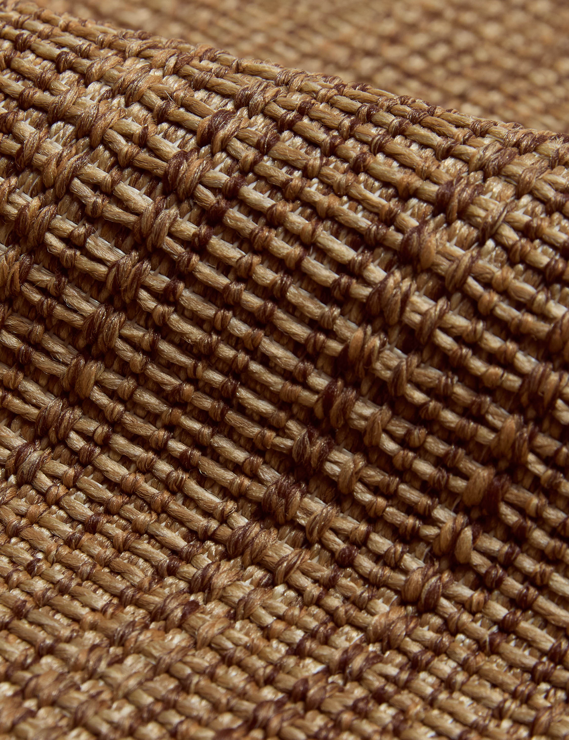 Custom Handmade Nica Indoor/Outdoor Rug - Burnt Umber 5.5x6 ft - Durable & Waterproof Area Rug for Patio, Deck, Living Room, Bedroom