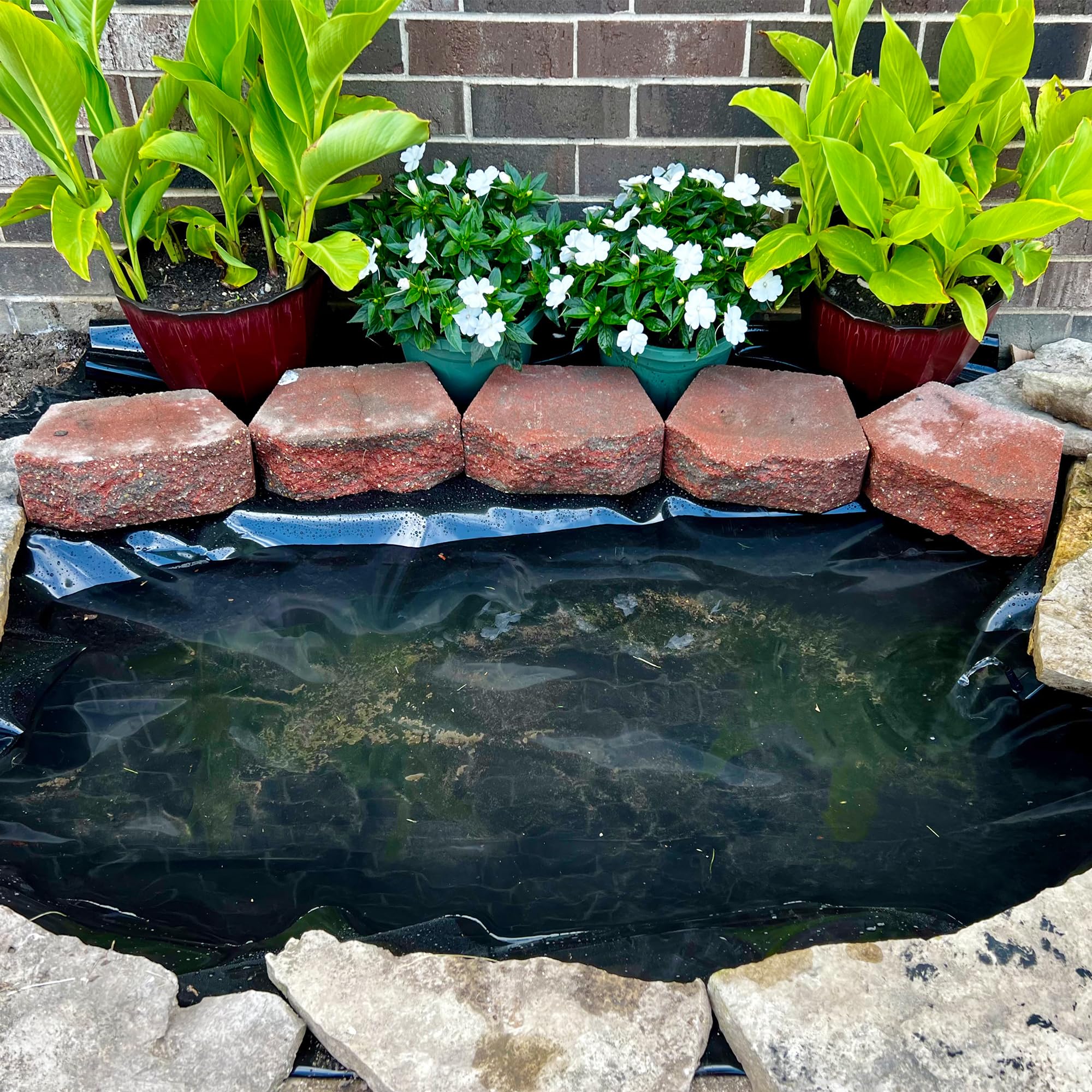 YITAHOME 20x30 ft 20 Mil LLDPE Pond Liner - Heavy Duty Waterproof Fish & Koi Pond Liner for Outdoor Ponds, Waterfalls, Fountains, Garden Bed Planters - Flexible & Durable for Landscaping & Water Features