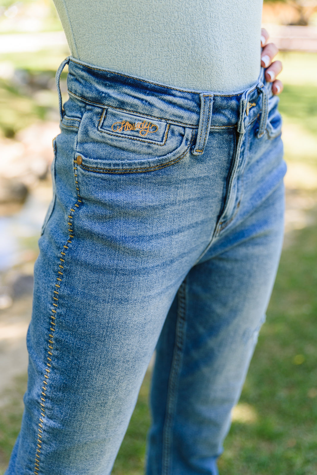 Howdy Embroidery Boyfriend Jeans for Women | Distressed Denim Pants | Comfortable & Stylish Casual Wear for Everyday Outfits