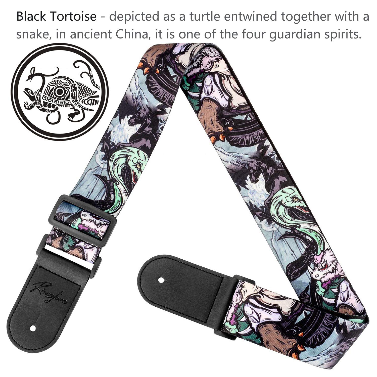 Premium Guitar Strap - Adjustable Soft Padded Shoulder Strap for Acoustic, Electric & Bass Guitars - Comfortable Support for Live Performances, Studio Sessions & Practice