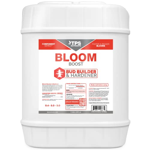 TPS Nutrients Bloom Bud Builder & Flower Hardener - 5 Gallon (640 oz) Plant Nutrient Supplement for Fast Flowering | Enhances Bloom Growth for Indoor/Outdoor Gardens, Hydroponics & Greenhouse Plants