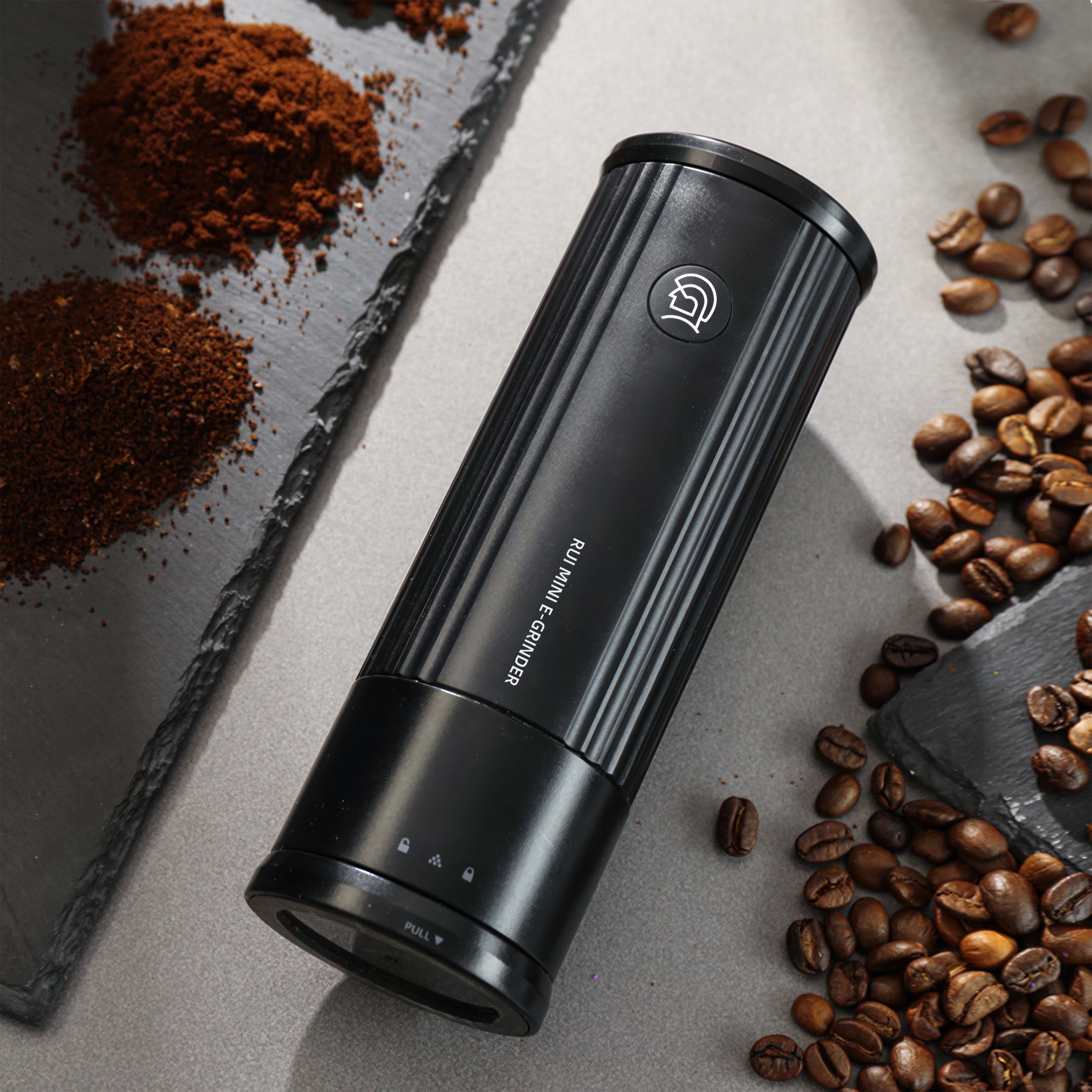 Mini Rui Compact Travel Coffee Grinder - Portable Electric Burr Mill for Espresso, French Press & Pour Over - Perfect for Camping, Office & Home Use