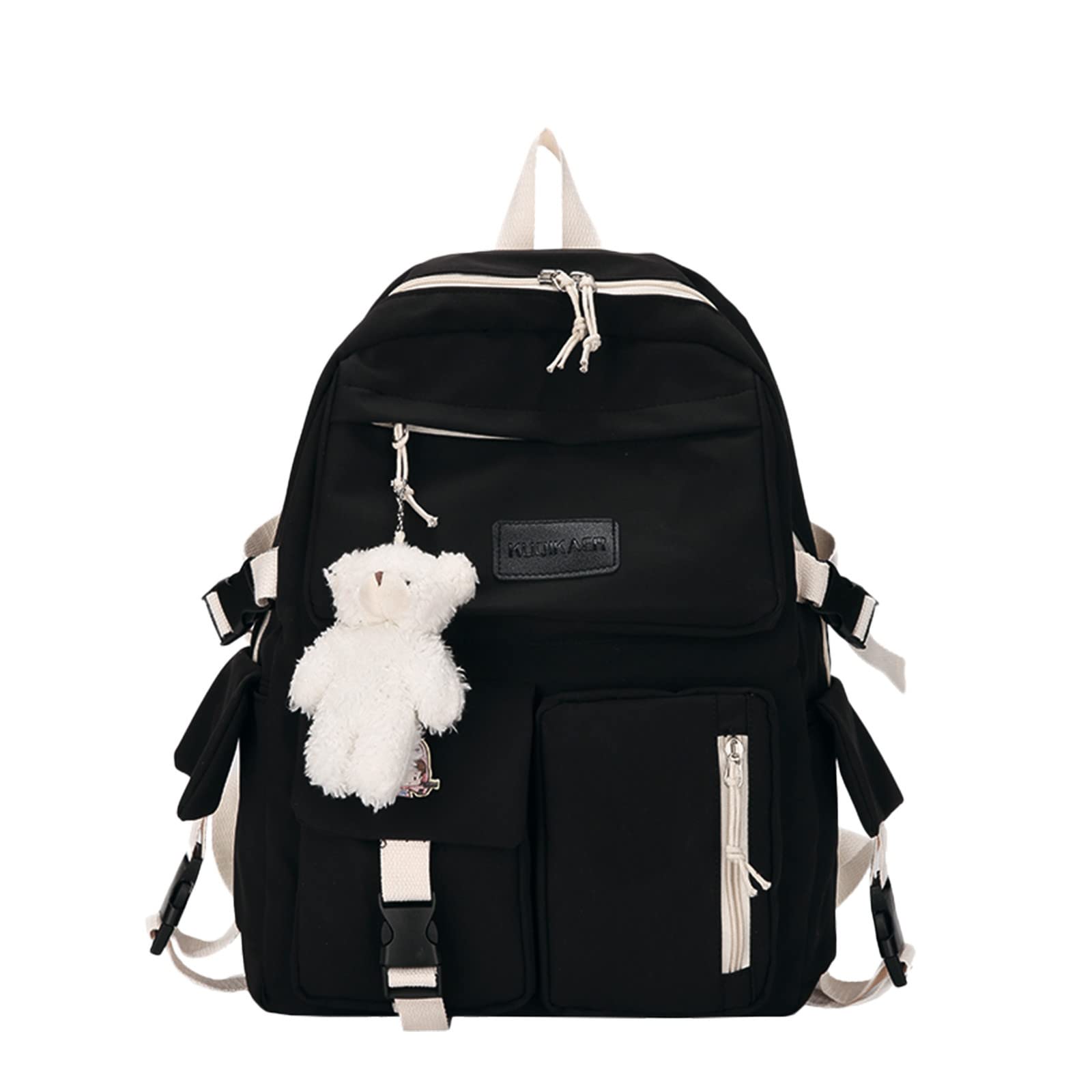 Cute Lightweight School Backpack for College Girls - Large Capacity Casual Bookbag with Kawaii Design | Perfect for Campus, Travel & Daily Use