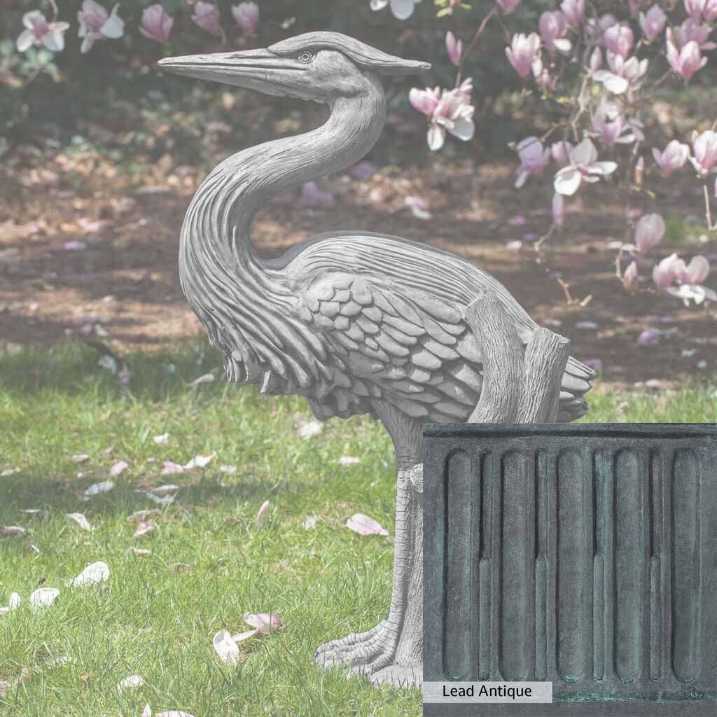 Campania International Heron Statue - Elegant Outdoor Garden Decor for Patio, Yard, and Poolside Landscaping