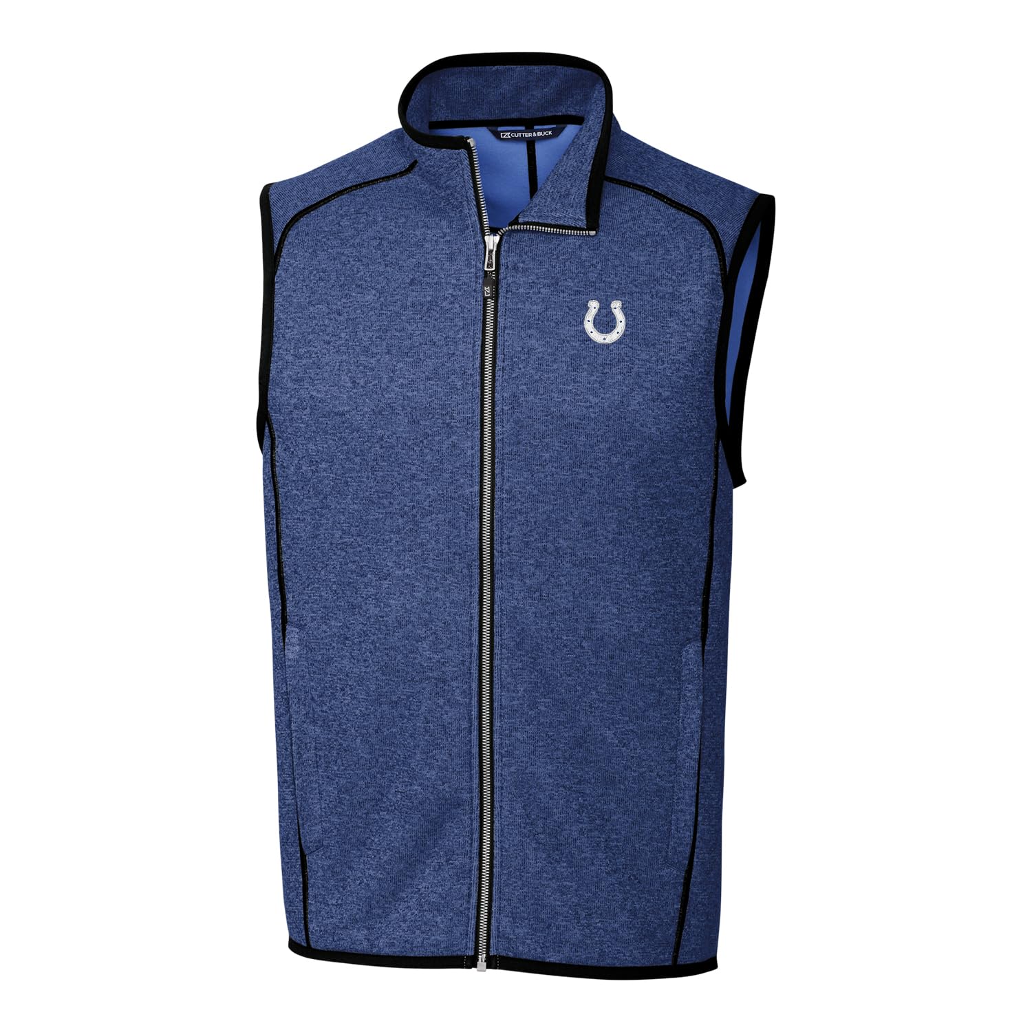 Cutter & Buck Men's Royal New York Giants Mainsail Fleece Full-Zip Vest - Warm Knit Sweater for Football Fans, Game Day Outfits & Casual Winter Wear