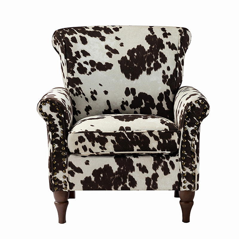 Artemisa Modern Floral Pattern Upholstered Armchair - Comfortable Living Room Accent Chair for Home Office & Lounge Decor