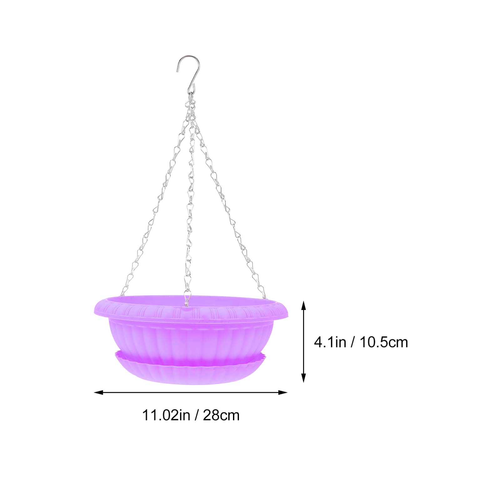 Self-Watering Hanging Planter Basket - 2 Pack Round Plastic Hydroponic Garden Pots for Indoor/Outdoor Plants - Perfect for Porch, Balcony, Patio & Home Decor