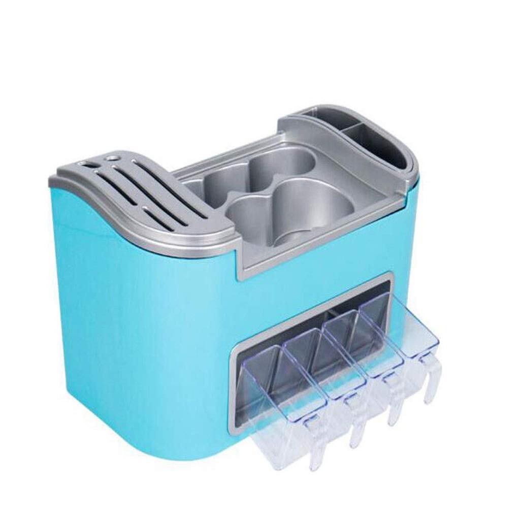 UXZDX Multi-Function Spice Rack Organizer with Seasoning Jars - Kitchen Storage Box for Flatware, Cutlery Sets & Knives (Blue) - Perfect for Pantry, Countertop & Cabinet Organization