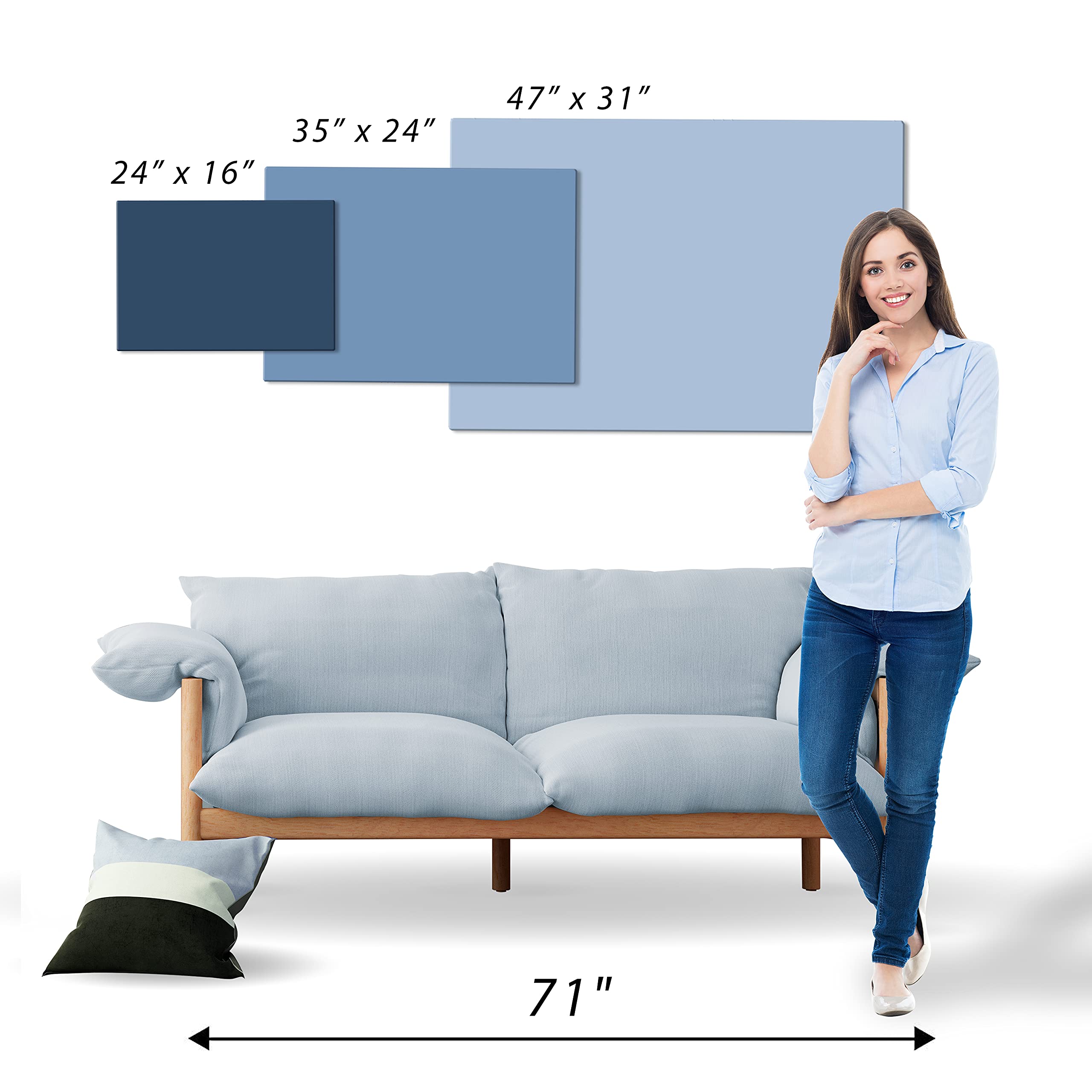 Artgeist Acoustic Canvas Wall Art Print - 35x24 Inch Abstract Soundproof Painting with Acoustic Foam | Nature Leaves Bokeh in Brown & Grey | Home Theater, Recording Studio & Office Decor