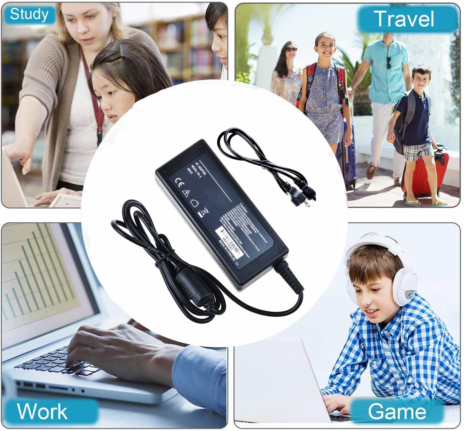 TDK Life on Record A73 A-73 Wireless Boombox Bluetooth Speaker AC/DC Power Adapter Charger - Replacement Power Supply Cord for Home, Office & Outdoor Use