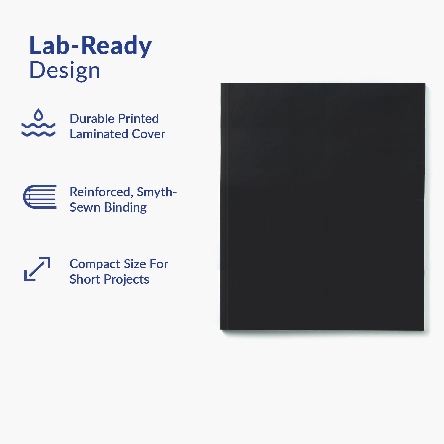 Vela Sciences B3 Compact Softcover Lab Notebook, 7.5 x 9.25 Inches (19 x 23.5 cm), 128 Pages, Permanent Bound, 70lb Heavyweight Grid Paper - 24 Pack for Science Experiments, Research & Field Notes