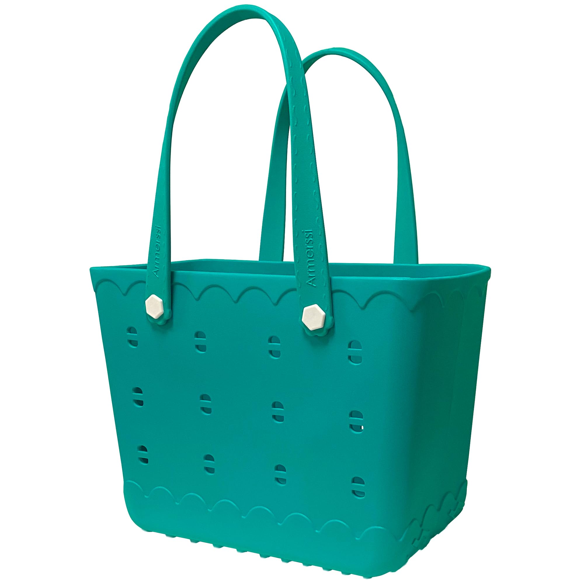 Armerssi Large Waterproof Rubber Tote Bag for Women - Durable Beach Bag for Swimming, Travel & Shopping - Washable Handbag for Pool, Gym & Outdoor Activities