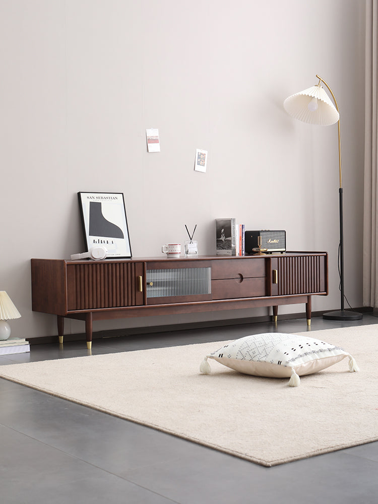 Karen TV Stand - Modern Scandinavian Style TV Console with Kyoto Japan Inspired Design - Perfect for Living Room, Bedroom & Home Theater Setup