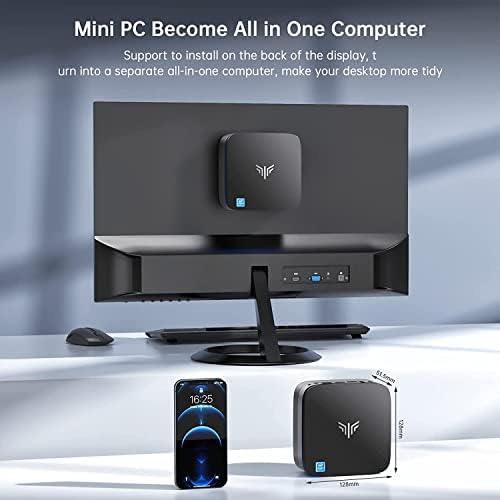 NiPoGi AK1PRO Mini PC with Intel Celeron N5105 (Up to 2.9GHz), 16GB RAM 512GB SSD, 4K UHD Dual Display, WiFi 5, BT4.2, Gigabit Ethernet - Compact Desktop Computer for Office Work, Business Tasks & Home Theater Entertainment