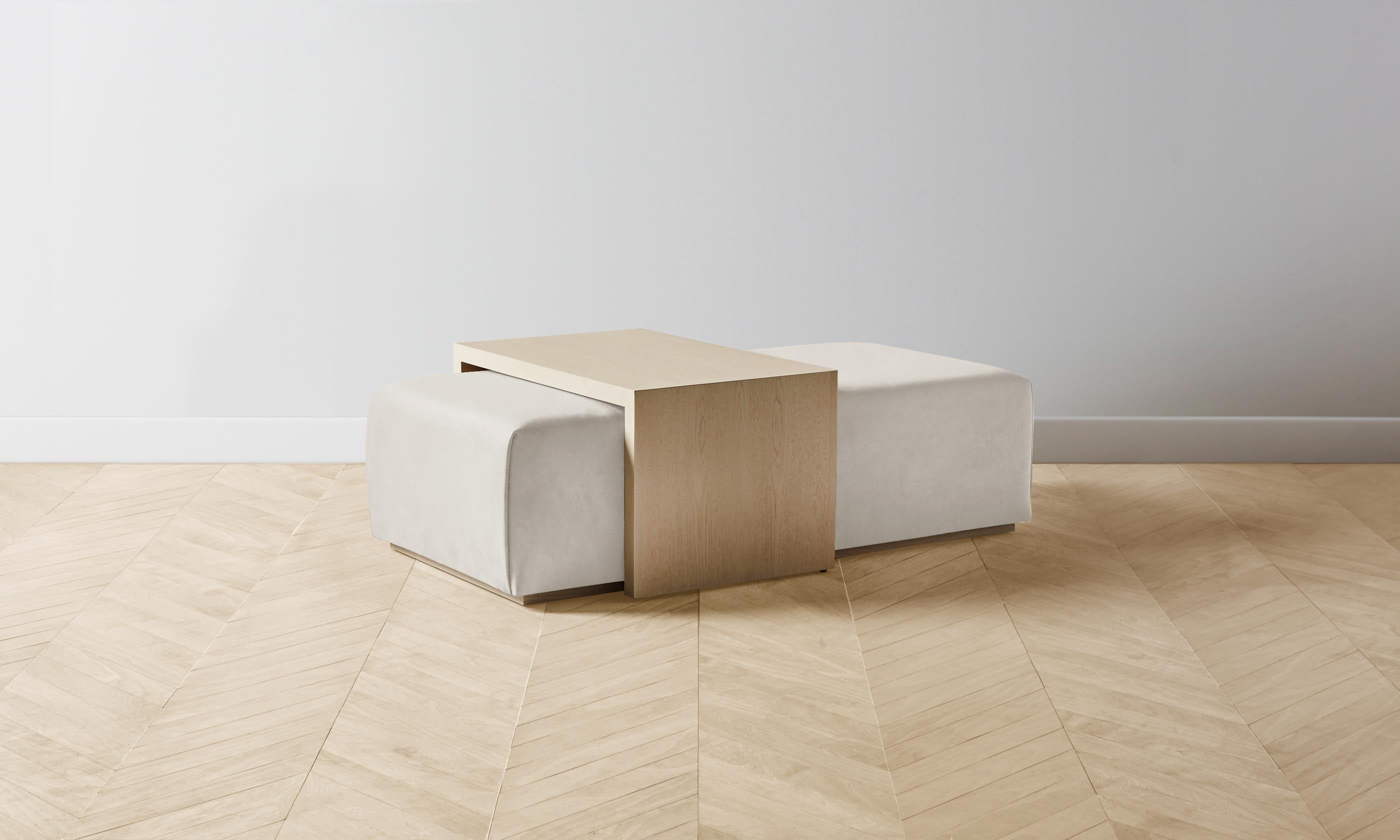 The Bowery Ottoman - Premium Nubuck Leather Sail Design for Living Room, Bedroom & Office - Stylish Footrest & Extra Seating