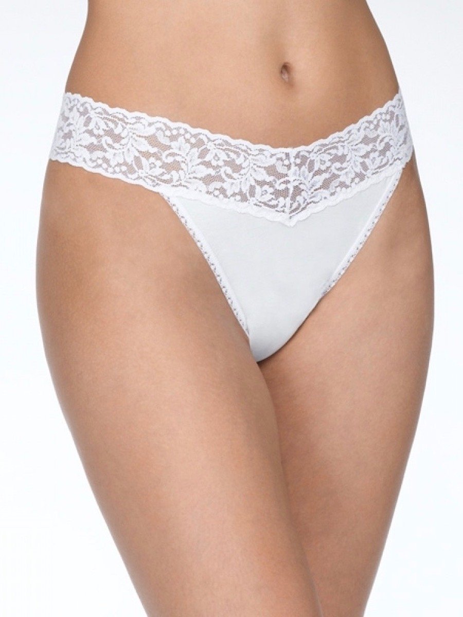 Organic Cotton High Rise Thong Lace Panties for Women - Comfortable & Breathable Underwear for Everyday Wear, Date Night & Special Occasions
