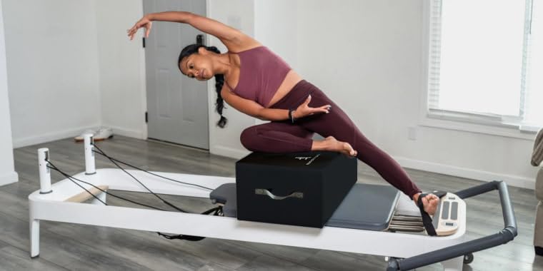 Premium Pilates Reformer Box - High-Density Foam Sitting Box for Pilates Equipment, Stretching & Balance Training Accessories | Perfect for Home Gym, Studio Workouts & Rehabilitation Exercises