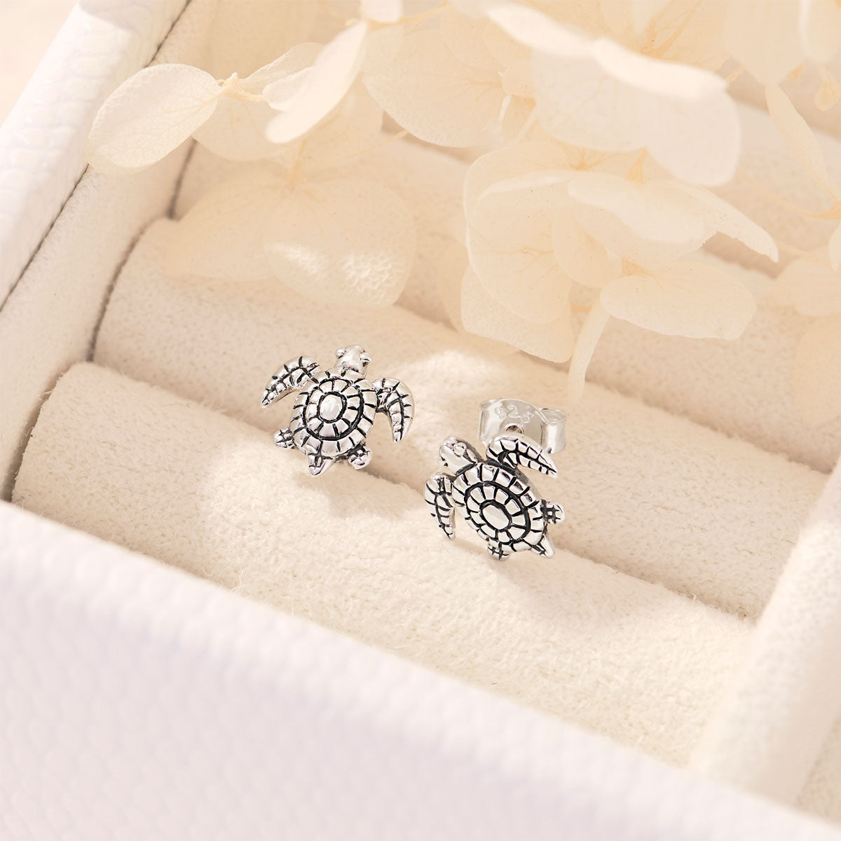 Sea Turtle Stud Earrings for Women - Hypoallergenic Stainless Steel Ocean Animal Jewelry - Perfect for Beach Vacations, Summer Outfits & Gifts