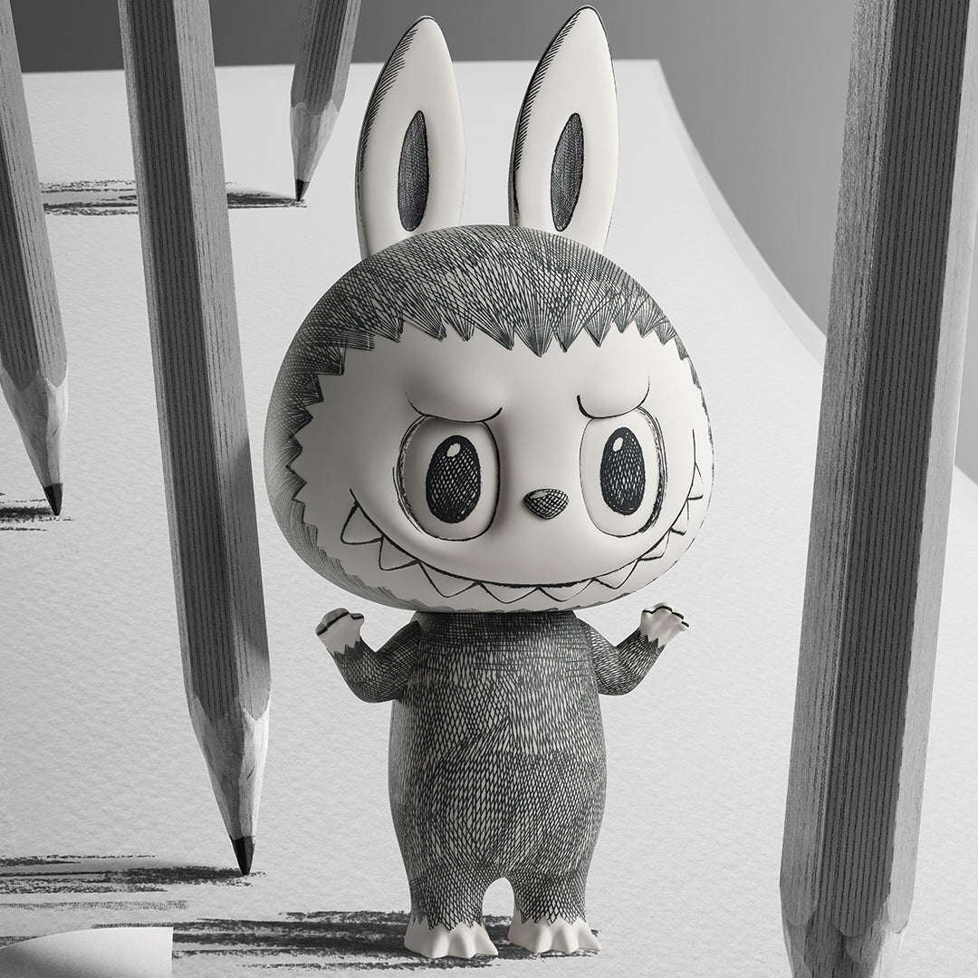 POP MART MEGA LABUBU 1000% Sketch Limited Edition Collectible Figure - Rare Art Toy for Display & Investment | Perfect for Home Decor, Office Display & Gift for Collectors