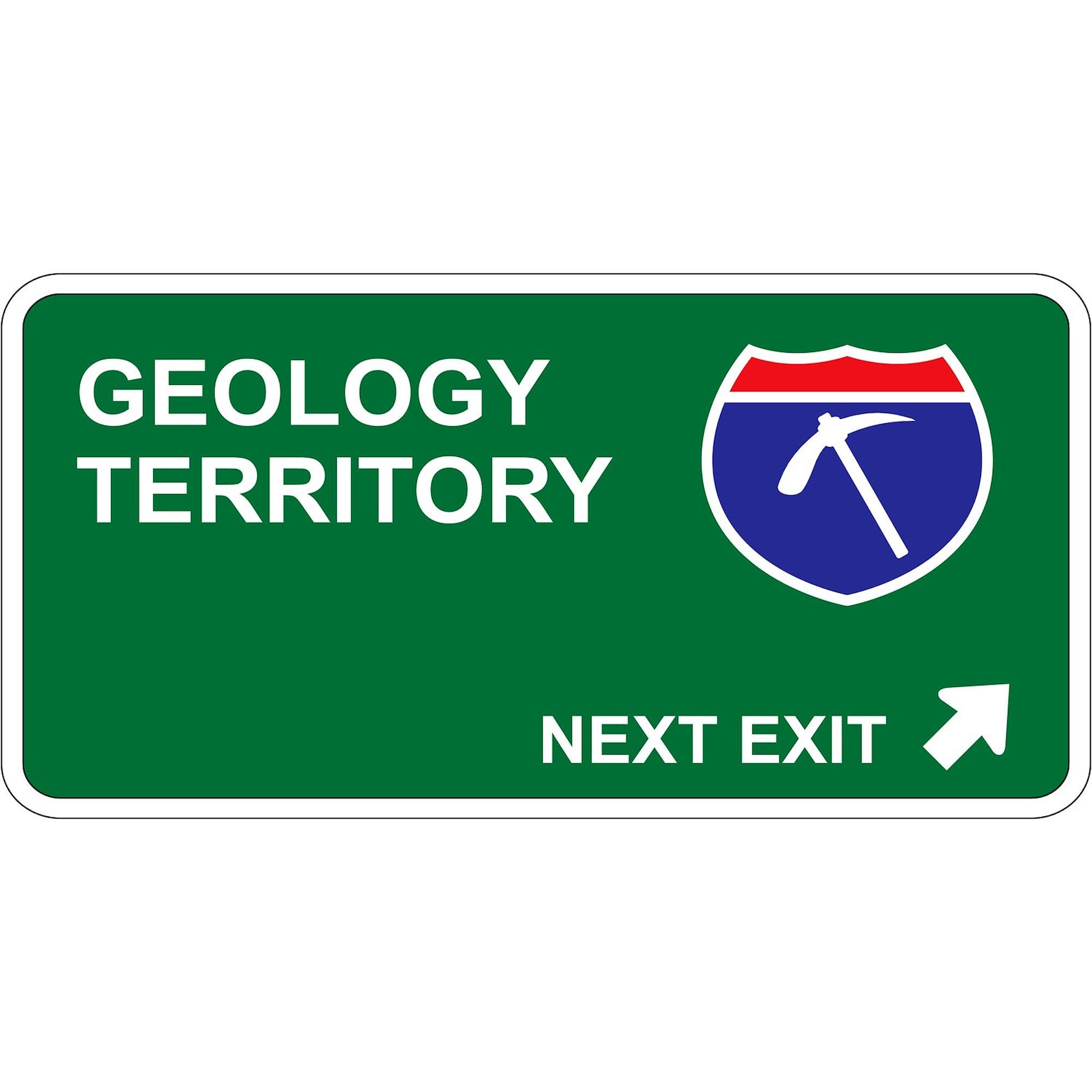 Geology Territory Rectangle Car Sticker - Durable Bumper Decal for Cars, Laptops & Water Bottles | Perfect for Science Lovers & Outdoor Enthusiasts