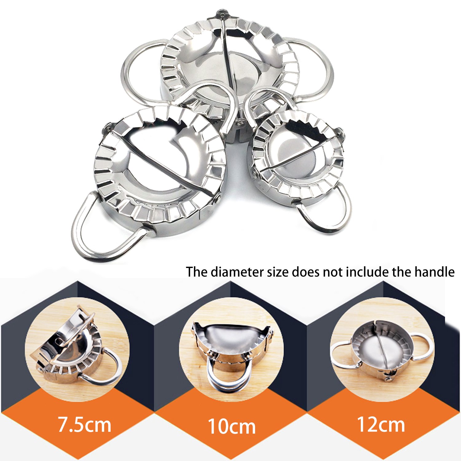 Premium Stainless Steel Ravioli Maker & Dumpling Mold - 7.6CM Professional Pierogi Cutter for Perfect Homemade Pasta, Wonton & Pastry Dough | Ideal for Italian, Polish & Asian Cuisine | Essential Kitchen Tool for Home Chefs & Cooking Enthusiasts