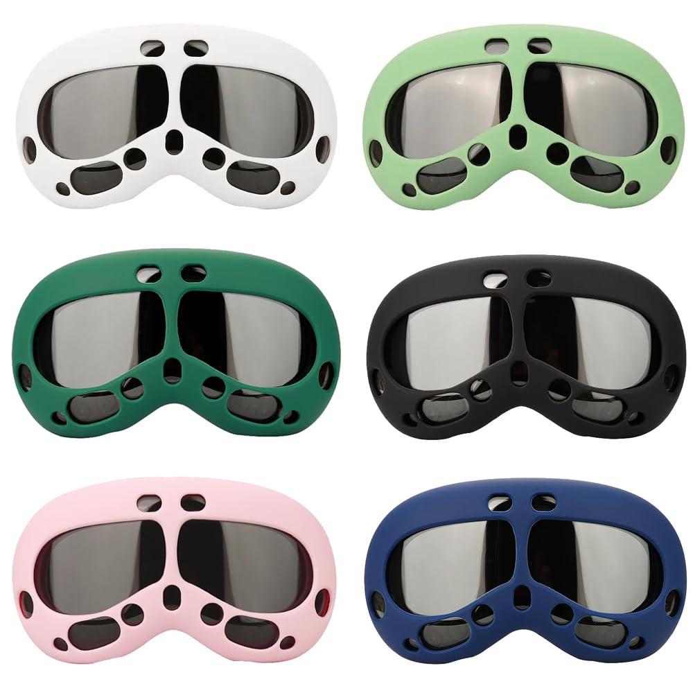 Silicone Cover Case for Vision Pro VR Headset - Anti-Scratch, Dustproof & Shockproof Protective Cover for VR Glasses (Pink) - Perfect for Travel, Gaming & VR Headset Storage
