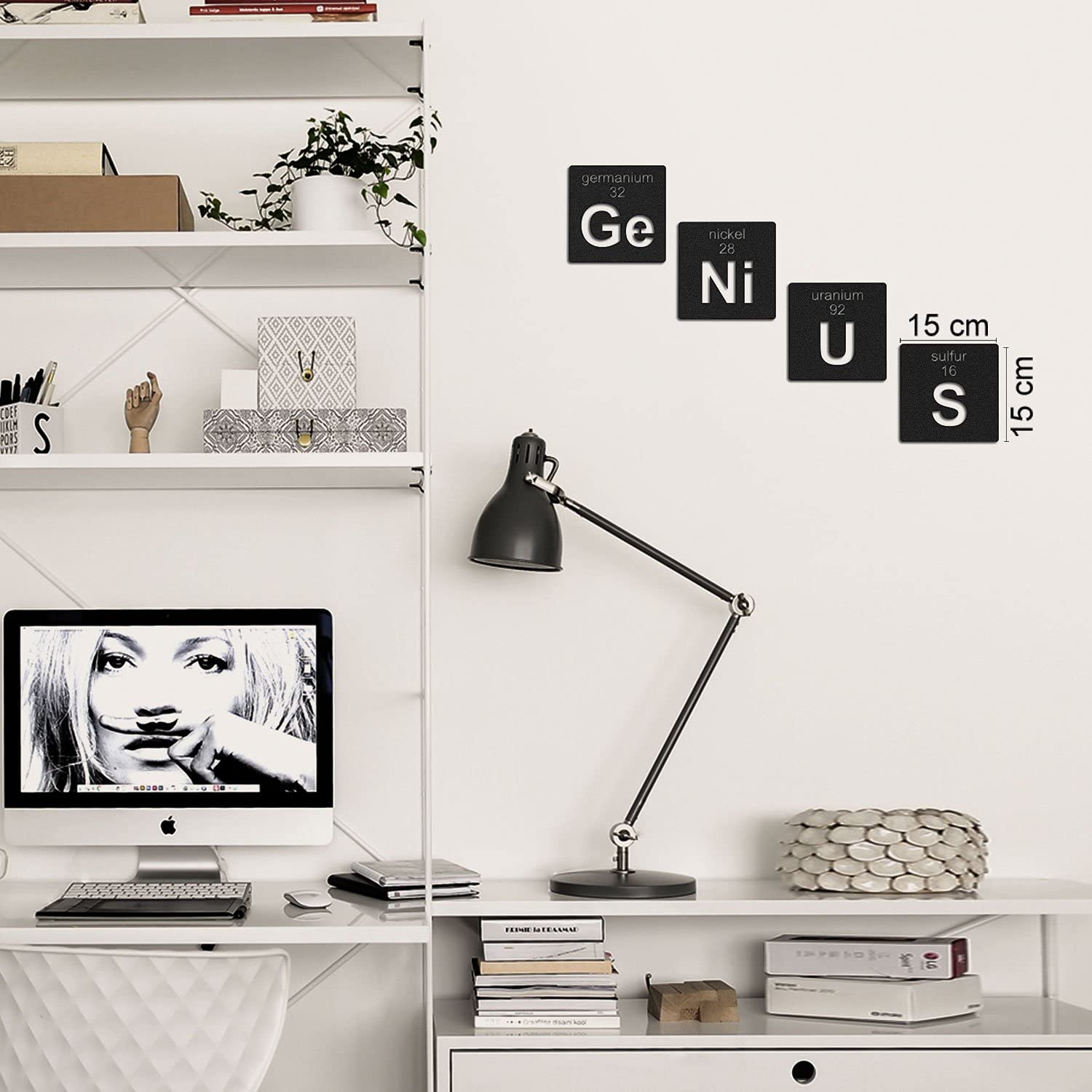 Genius Metal Wall Art Decor for Living Room & Bedroom