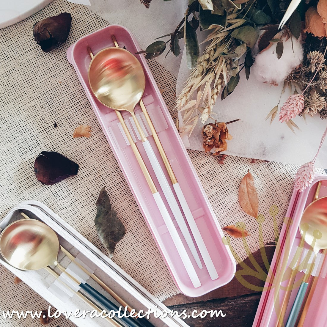 Premium 3-Piece Stainless Steel Cutlery Set - Gold Colorful Handles, SS304 Eco-Friendly Utensils with Gift Box - Perfect for Dining, Camping & Sustainable Living