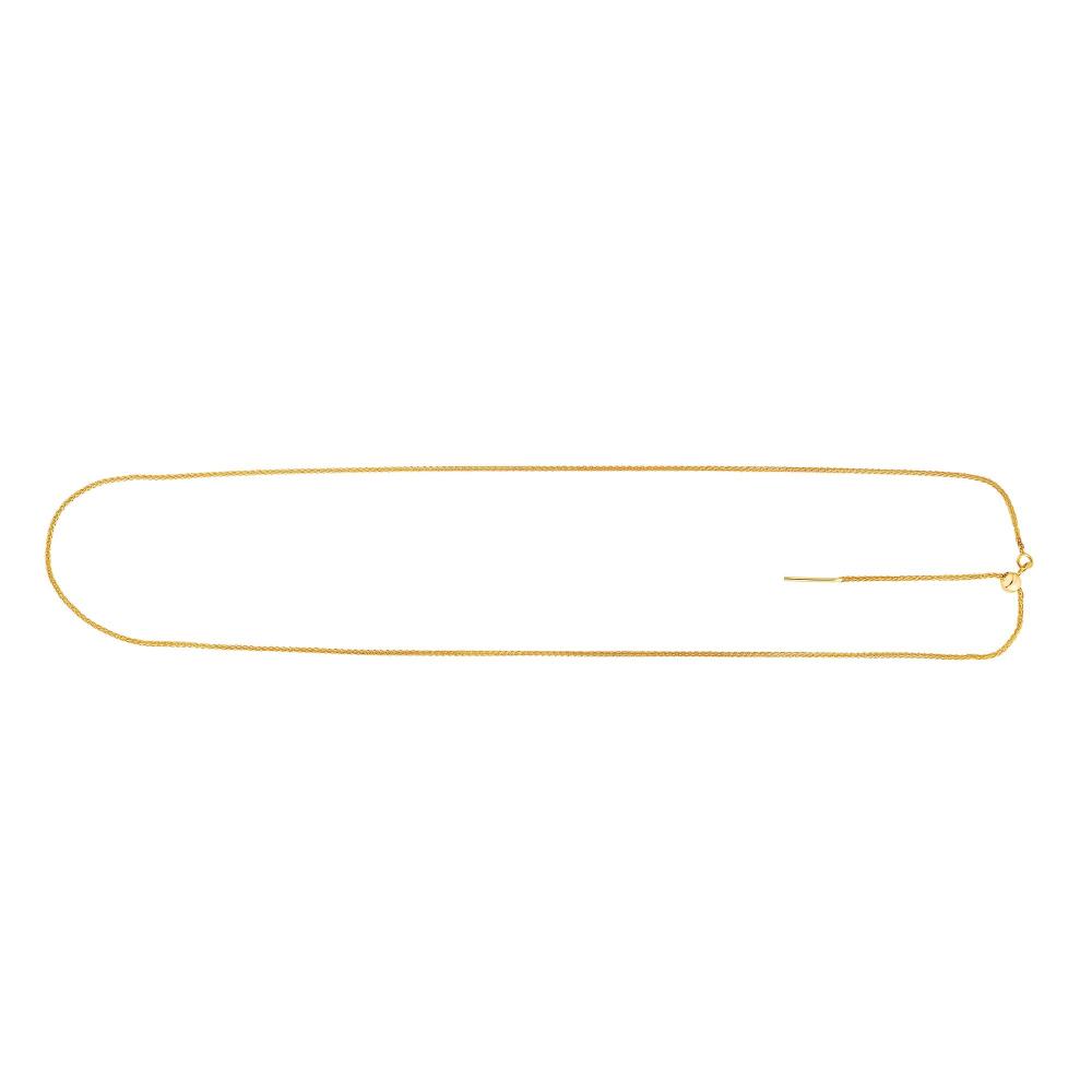 14K Gold 1.1mm Endless Adjustable Round Wheat Chain - Dainty & Versatile Jewelry for Layering, Bracelets & Necklaces | Perfect for Everyday Wear, Gifts & Special Occasions