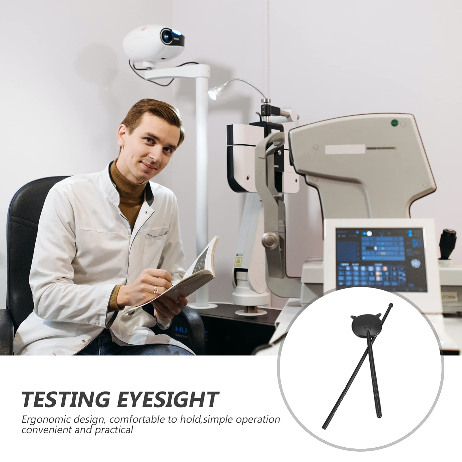 Healifty 10pcs Eye Occluder Set for Vision Test - Portable Light Box Tools for Eye Exams