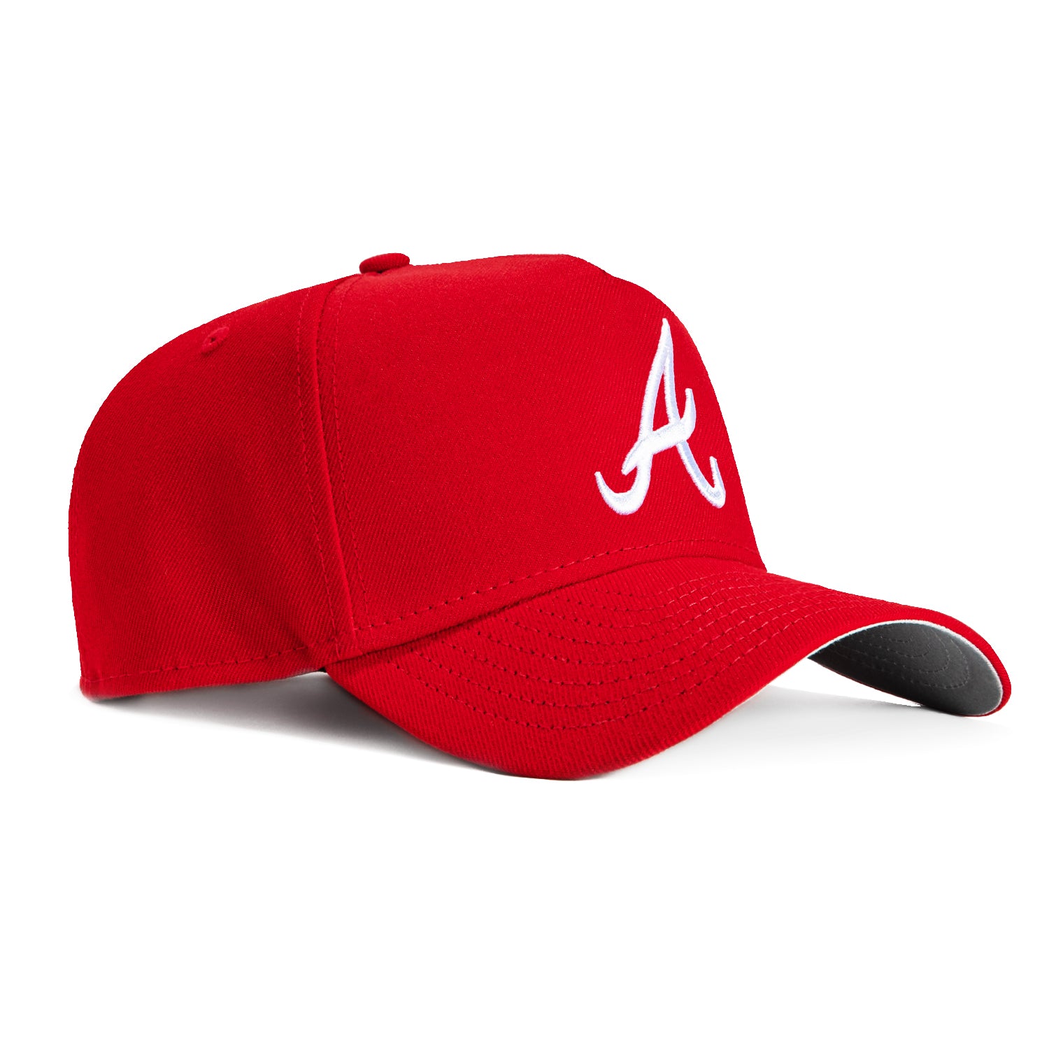 New Era 9Forty A-Frame Atlanta Braves Snapback Hat - Adjustable Baseball Cap for Men & Women, Red & White Team Colors - Perfect for Baseball Games, Sports Events & Casual Wear