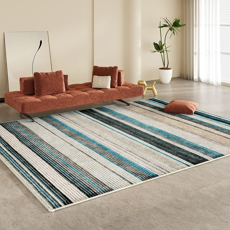 Abstract Contemporary Area Rugs - Modern Non-Slip Living Room Rug, Bedroom Carpet, Office Floor Mat & Dining Room Decor - Perfect for Sofa, Coffee Table & Workspace Accents