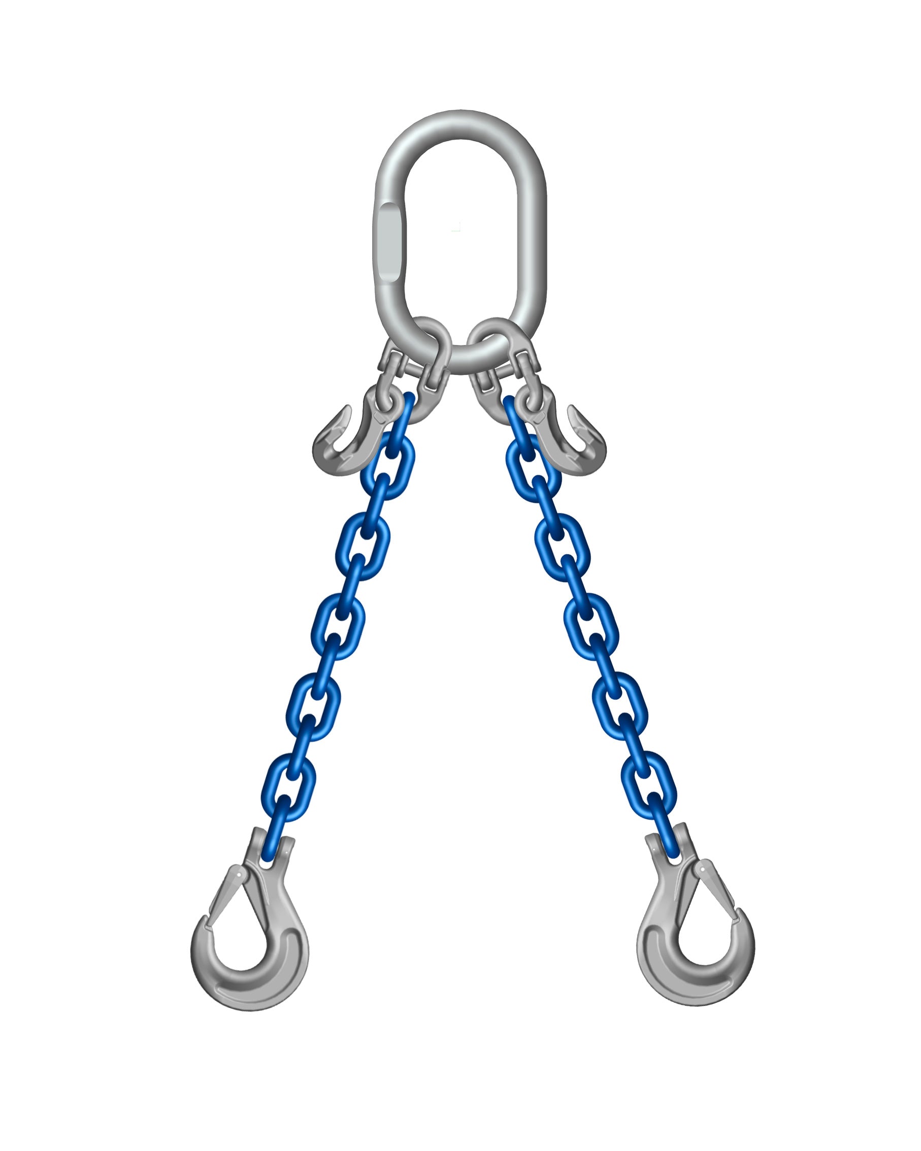 22mm Grade 10 2-Leg Chain Sling - 26.5 Ton Capacity - Heavy Duty Lifting Equipment for Construction & Industrial Use