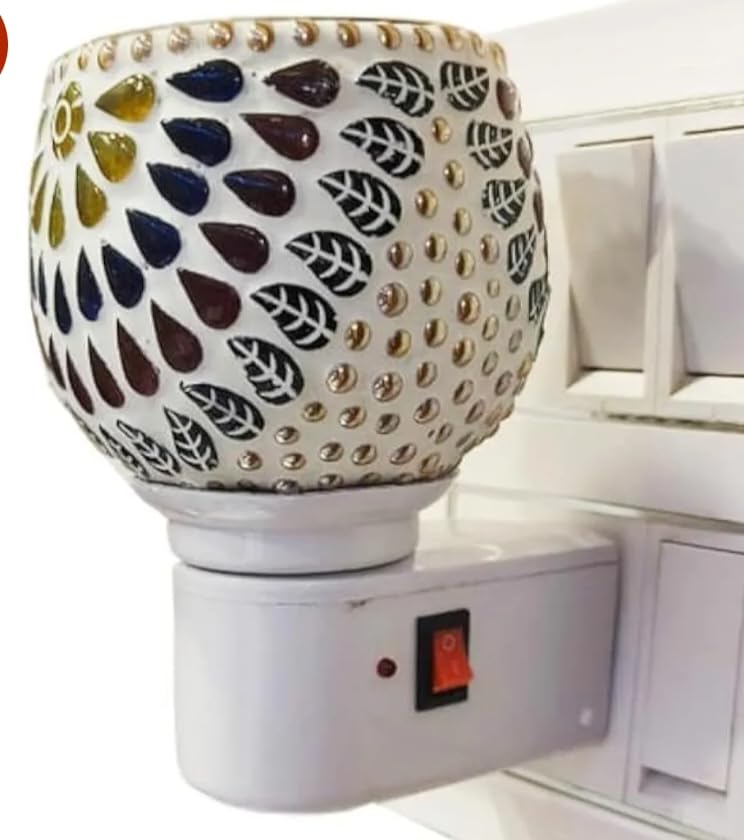 ORZINPRO Ceramic Aroma Diffuser - Essential Oil Diffuser with Night Light, Multi-Functional Camphor Burner for Home, Office & Yoga | Perfect for Aromatherapy, Relaxation & Air Freshening