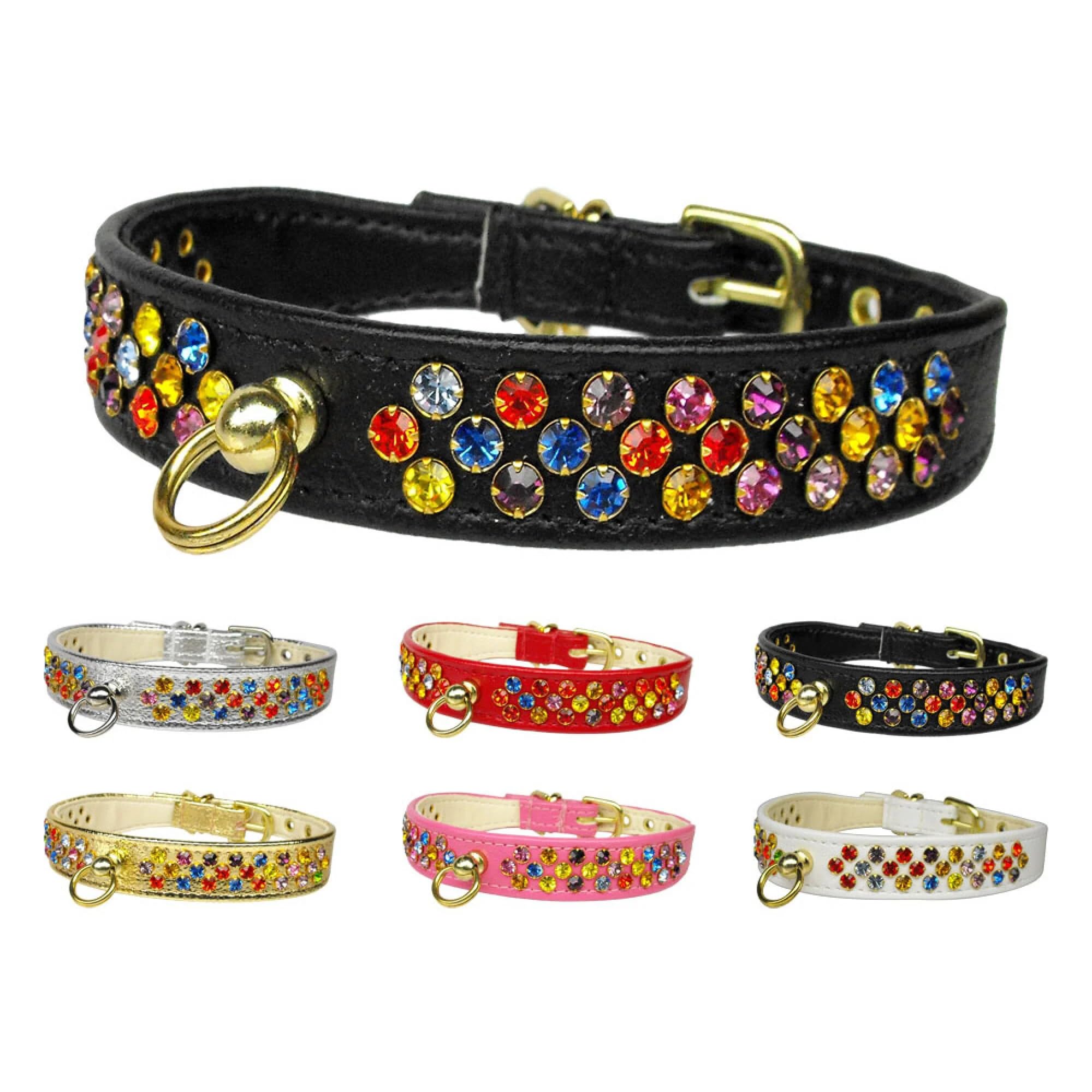 Colorful Confetti Red Dog Collar - Adjustable Pet Collar for Small, Medium & Large Dogs - Durable Nylon Puppy Collar with Metal Buckle - Perfect for Daily Walks, Training & Outdoor Adventures
