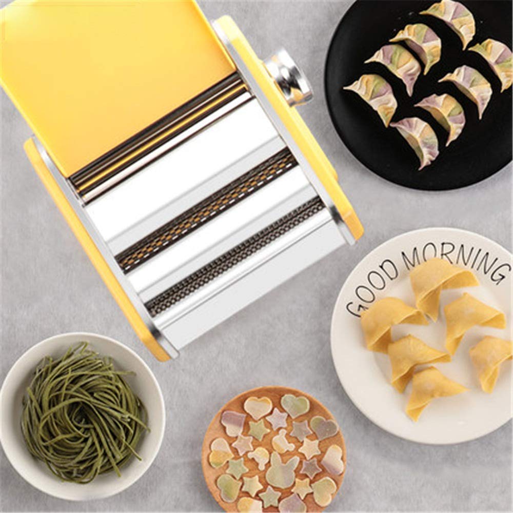 LIJCC Manual Pasta Maker Machine - 7 Adjustable Thickness Settings for Homemade Spaghetti, Fettuccine & Lasagna Noodles - Premium Italian Pasta Roller Kitchen Tool for Authentic Italian Cuisine & Family Cooking