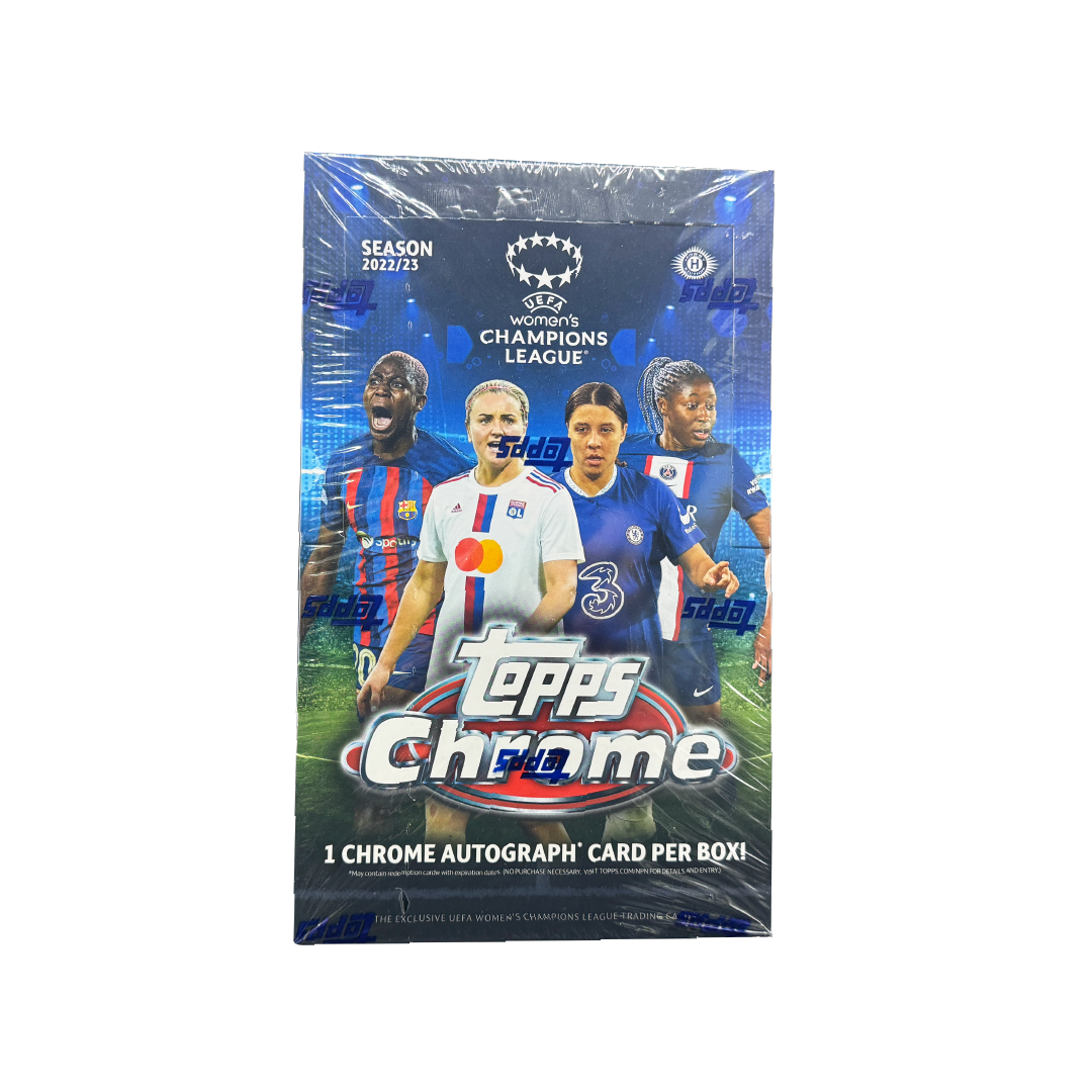 2023 Topps Chrome UEFA Women's Champions League Hobby Box - Collectible Soccer Trading Cards for Fans & Investors - Perfect for Card Collecting, Gifts & Fantasy Sports