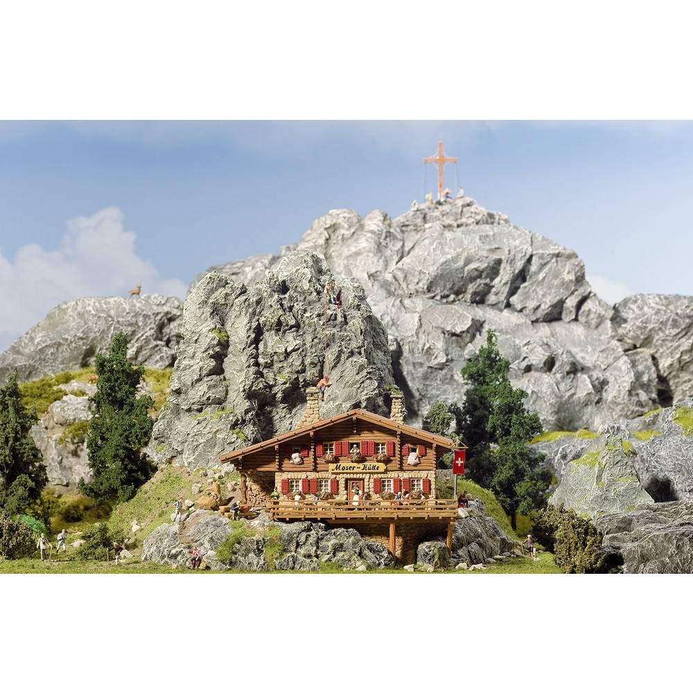 Faller HO Scale Moser Chalet Plastic Model Building Kit - Perfect for Train Layouts, Dioramas & Collectors