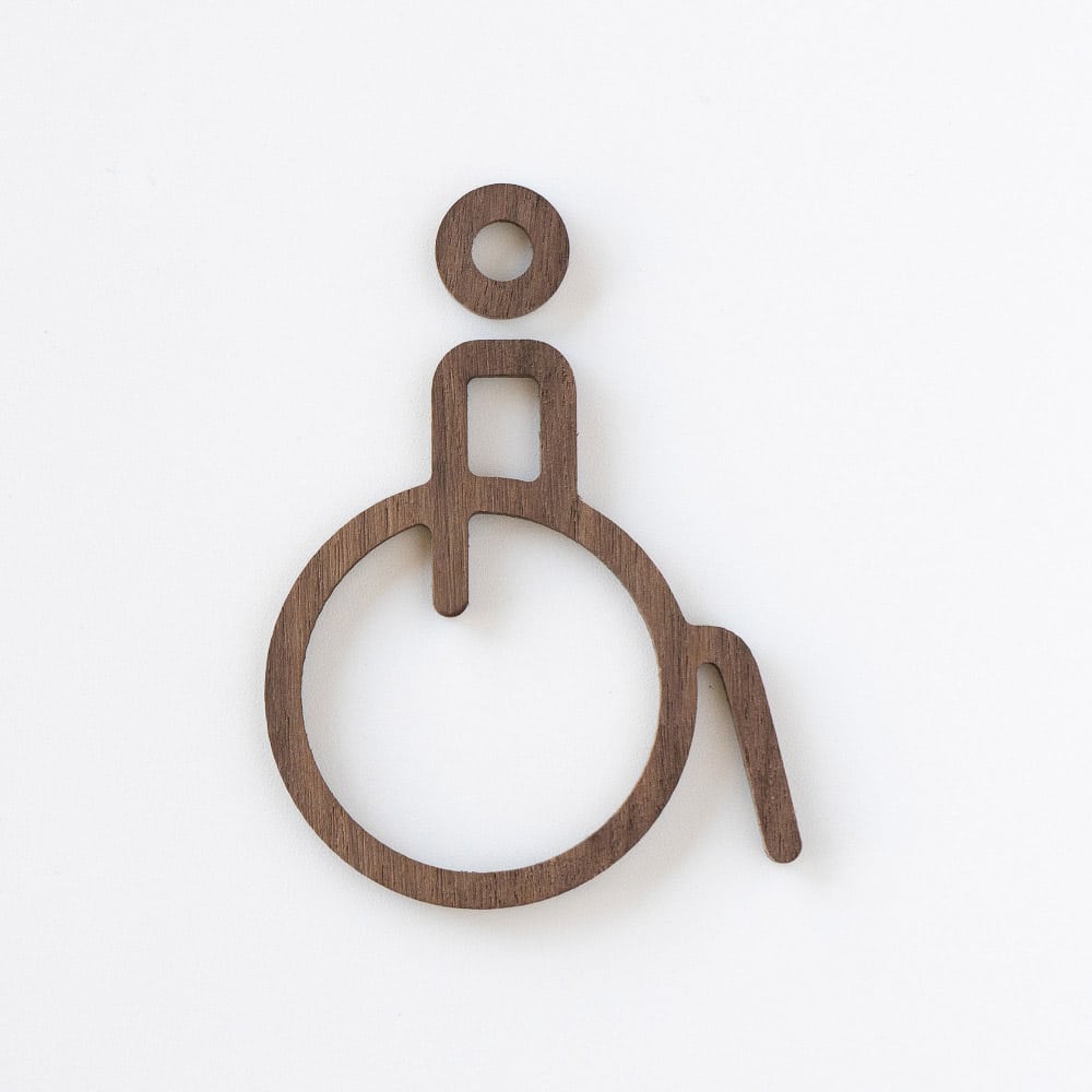 MOHEIM ADA Compliant Restroom Sign - Elegant Walnut Finish - Perfect for Offices, Hotels, and Public Spaces