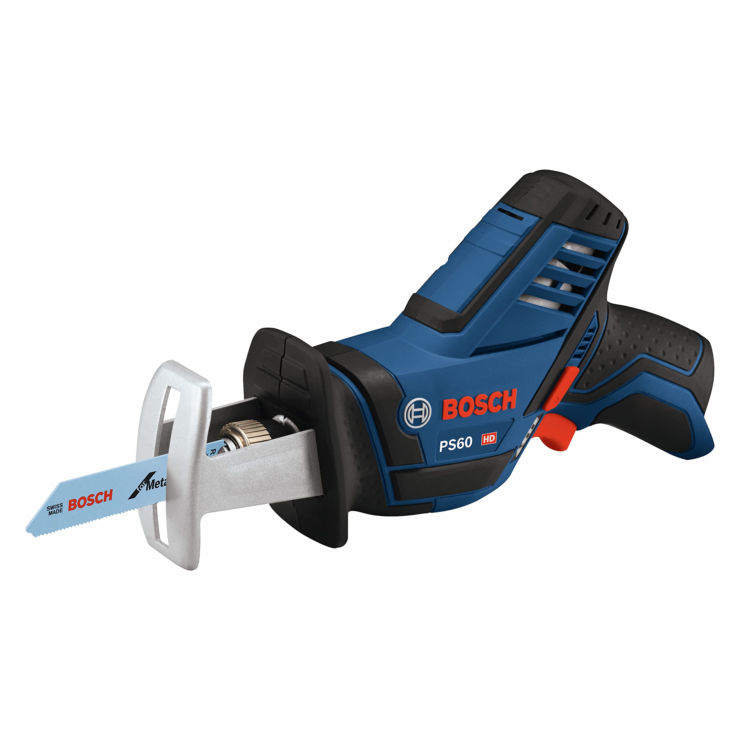 BOSCH PS60N 12V Max Cordless Pocket Reciprocating Saw - Compact & Powerful Bare Tool for DIY Projects, Wood Cutting, Plumbing & Demolition Work