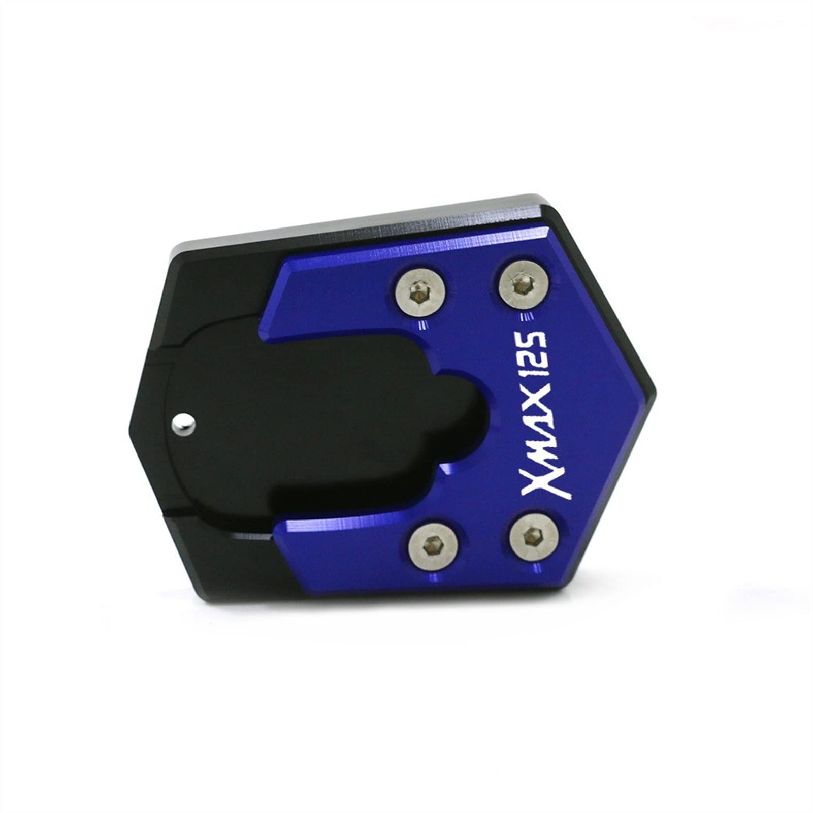 CNC Motorcycle Side Stand Kickstand - Heavy Duty Enlarged Extension Plate for Yamaha XMAX125 XMAX300 XMAX400 (2017-2021 Models) - Blue | Enhanced Stability & Safety for Parking | Perfect for Urban Commuting & Long Distance Touring