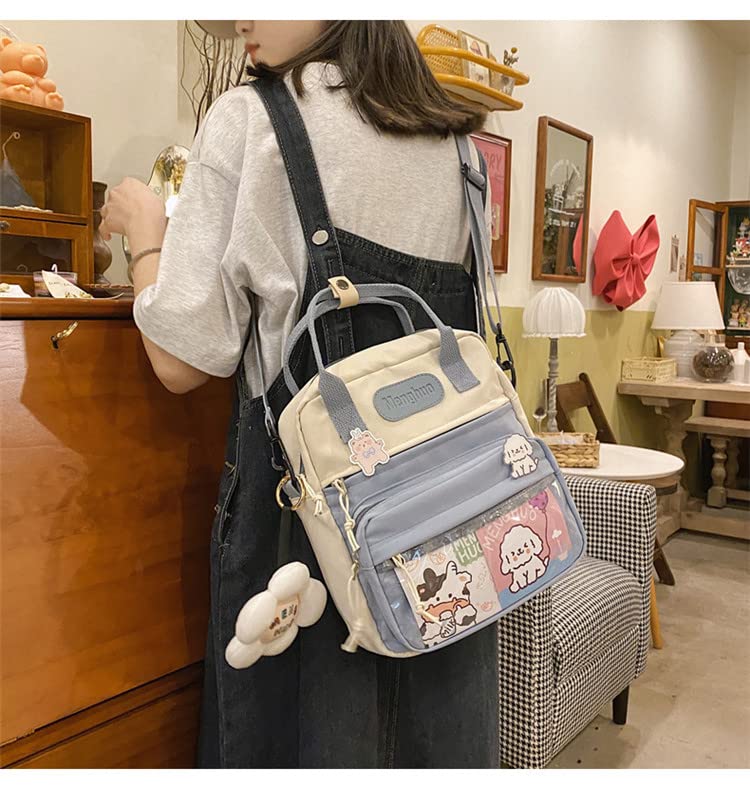 Cute Mini Crossbody Bag for Girls - Kawaii Small Shoulder Purse with Pins & Pendant, Y2K Aesthetic Fashion Accessory | Perfect for School, Travel & Everyday Use