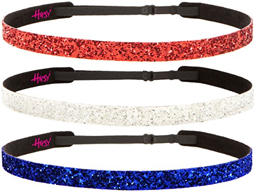 Skinny Royal/White/Red Glitter 3pk