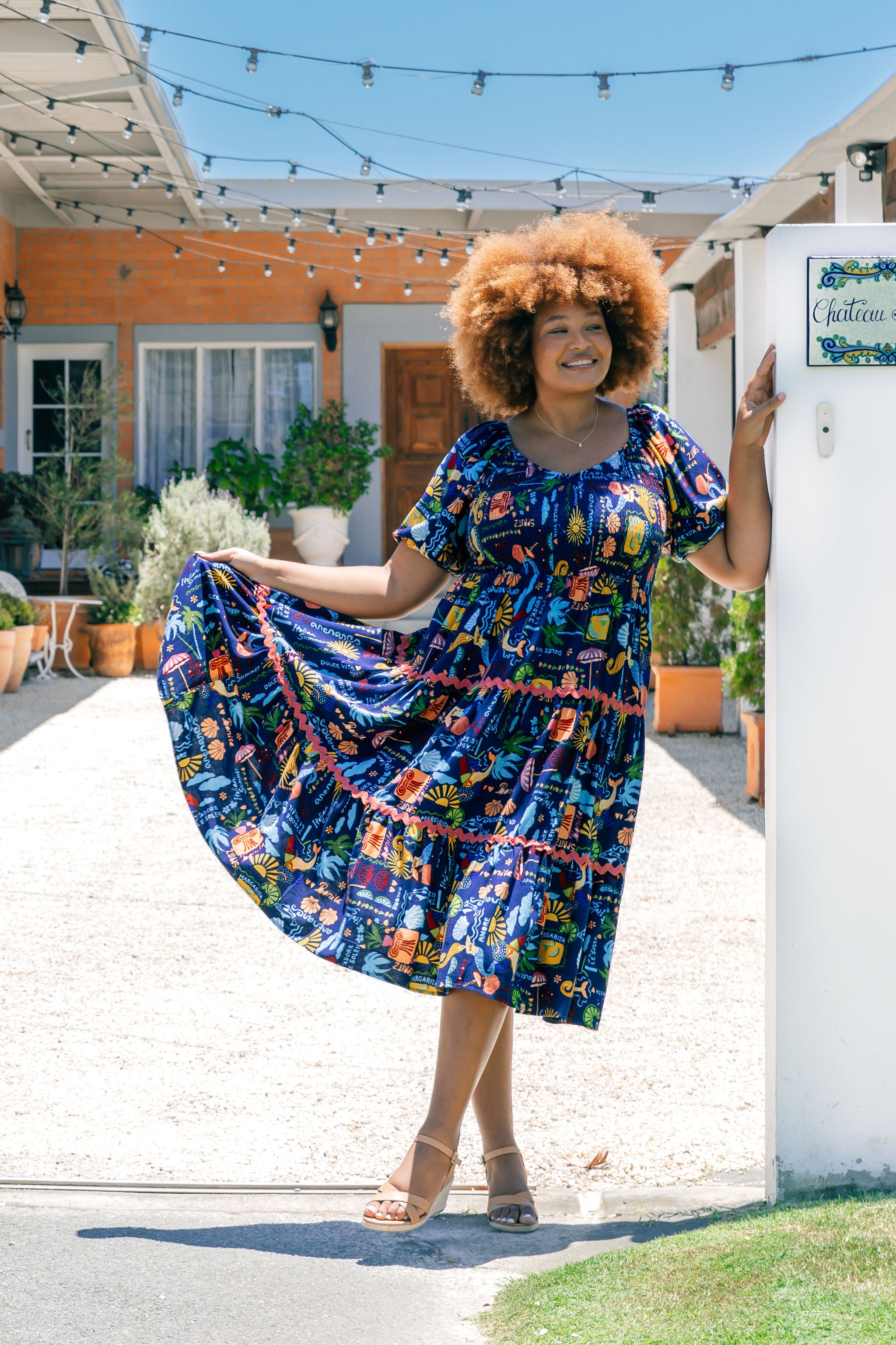 Peri Midi Dress - Flowy Euro Summer Dress for Women | Perfect for Beach Vacations, Date Nights & Summer Parties