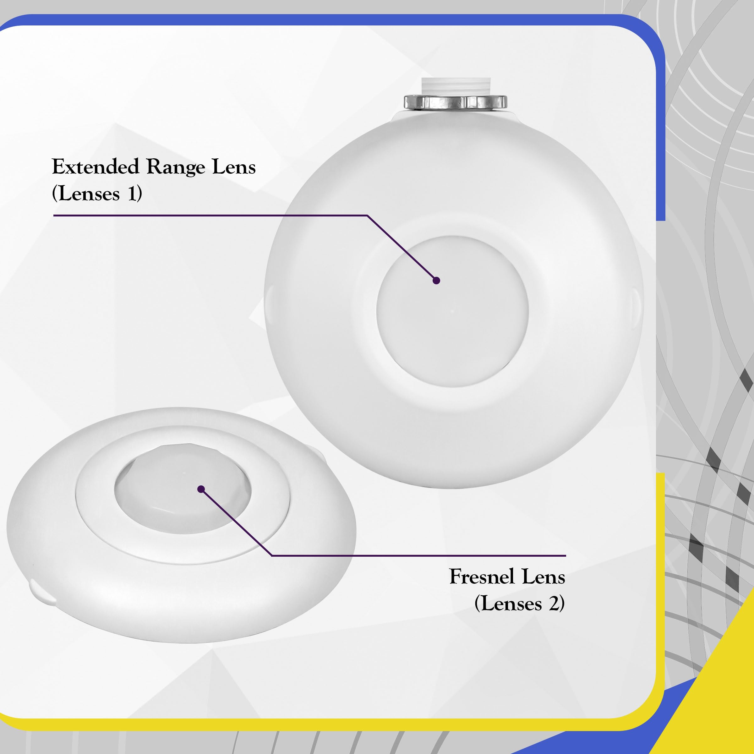 ENERLITES MPC-50H High Bay 360° PIR Ceiling Motion Sensor - 1200-2800 sq ft Coverage, 120-277VAC, Commercial/Industrial Grade (8 Pack) - Ideal for Warehouses, Factories & Large Retail Spaces