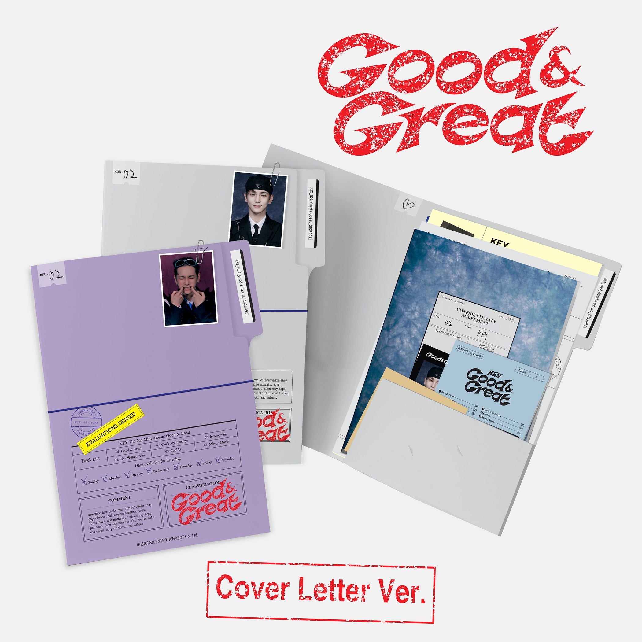 SHINee KEY 2nd Mini Album 'GOOD & GREAT' - K-Pop CD with Cover Letter - Perfect for K-Pop Collectors & Gift Giving